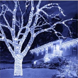 Qualra LED-Lichterkette 156/200LEDs LED Lichterkette Außen Weihnachten 20M für Party Halloween, Wasserdicht mit Blitz-LED-Birne