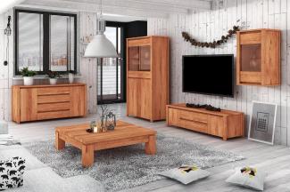 Couchtisch Tinci aus Kernbuche massiv 60x60x40 cm mit Holzbeinen