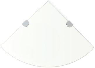 vidaXL Eckregale 2 Stk. mit verchromten Halterungen Glas Transparent [3051592]
