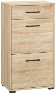 Schuhschrank 50 cm Eiche hell mit 2 Klappen CHEB-131