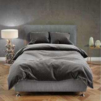 Buymax Bettwäsche Teddy Plüsch Bettbezug Set, Teddy, 2 teilig, 135x200 cm, Bettwäsche kuschelig warm für Winter, uni, Wendebettwäsche