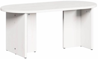vidaXL Couchtisch Weiß 80 x 39,5 x 35 cm Massivholz Kiefer 873542