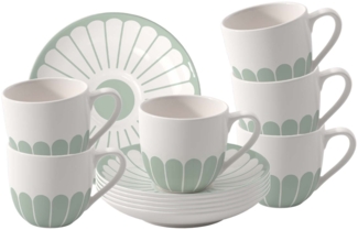 Villeroy & Boch Fleur Couleur Espressotasse mit Untertasse 70 ml 6er Set - Vert