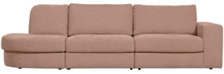 Sofa Family aus Webstoff Links, Rosa