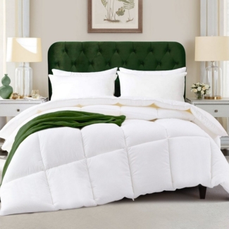 Elemuse Microfaserbettdecke Bettdecken 135x200 cm, 155x220 cm, 200x200 cm, Füllung: 100% Polyester, 4 Jahreszeiten, Atmungsaktiv Ganzjahresdecke, Anti-Allergie, OEKO-TEX®