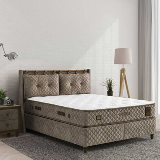 Bambi Boxspringbett Funktionsbett mit Matratze mit 7 Schichten Höhe 30 cm Matratze Bamboo Sleep 180x200