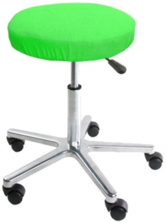 DUKAL Kissenbezüge Hockerbezug rund, Frottee-Stretch, 2 Größen, (1 Stück), Ø 35-40 cm, mit Spannumrandung, Made in Germany