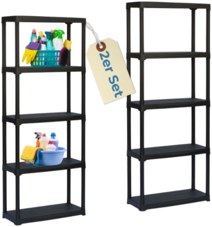 GarPet Mehrzweckregal 2x Steckregal Standregal Regal Abstellkammer Keller 5 Böden 70x30x176