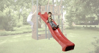 Weka Wellenrutsche 290 cm rot mit Wasseranschluss