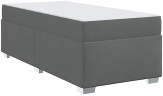 vidaXL Bettrahmen mit Matratze Dunkelgrau 90 x 190 cm Stoff 3399153