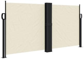 vidaXL Seitenmarkise Ausziehbar Creme 120x1200 cm 4004790