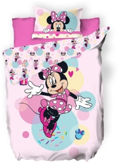 Disney Minnie Maus Kinder-Bettwäsche Set – 140x200 cm Bettbezug & Kissen 65x65 cm
