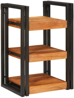 vidaXL Nachttisch 2 pcs Braun und Schwarz Massivholz Akazie 4016735