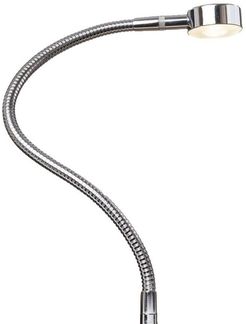 kalb Bettleuchte LED Leseleuchte Bettlampe Flexleuchte chrom silbergrau Touch Schalt, warmweiß