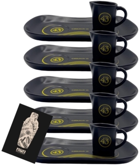 Licor 43 Carajillo XXL Espresso Service Set 5er-Set - 5 x Tablett & Espresso Kännchen
