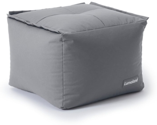 Lumaland Sitzsack-Sofa, Polyester, Pouf, Grau, 40 x 54 x 54 cm