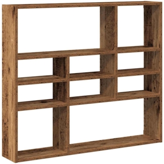 vidaXL Wandregal Altholz-Optik 90x16x78 cm Holzwerkstoff 856069