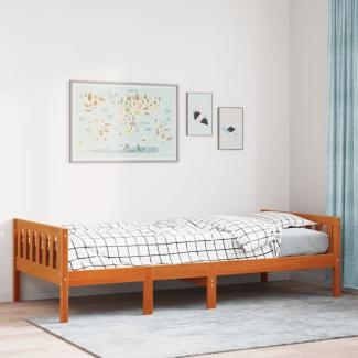 vidaXL Kinderbett ohne Matratze Wachsbraun 75x190 cm Massivholz Kiefer 855035