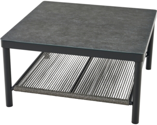 Kansas Loungetisch Dark concrete Gardino®-GeflechtGlas