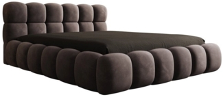 Luxusbetten24 Polsterbett Designer Polsterbett Boston Samt, mit Stauraum