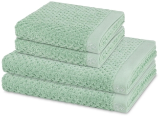 Ross Harmony 4 tlg. Frottier-Set - 2 X Handtuch (50 X 100cm), 2 X Duschtuch (70 X 140cm) - 520 - Salbei