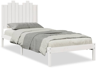 vidaXL Massivholzbett Extra Lang ohne Matratze Weiß 100x210 cm 3309214