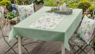 Tischdecke "Mint" 135x170 cm für Drinnen & Draußen, abwaschbar, wetterfest, Gartentischdecke