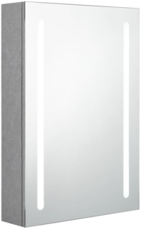 vidaXL LED-Bad-Spiegelschrank Betongrau 50 x 13 x 70 cm, Mit Beleuchtung [326495]