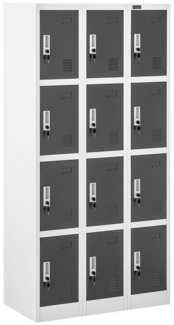 Fromm&Starck Fächerschrank Metallschrank Schließfachschrank Spindschrank 12 Fächer abschließbar