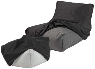 mokebo Gartenmöbel-Schutzhülle Der Beschützer (für den Sundowner), Schützhülle für Outdoor Sitzsack mit Hocker, wasserfest