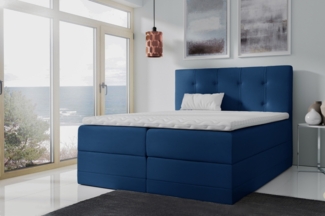 99rooms Nathan Boxspringbett Velours MONOLITH 120x200 cm Blau