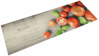 vidaXL Küchenteppich Waschbar Tomaten 60x180 cm Samt 4005621