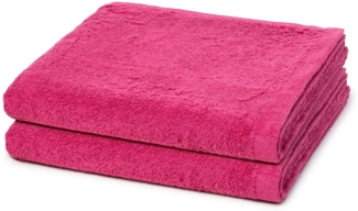 Cawö Lifestyle 2 tlg. Frottier-Set - 2 X Duschtuch (70 X 140cm) - 520 g/m2 - Pink