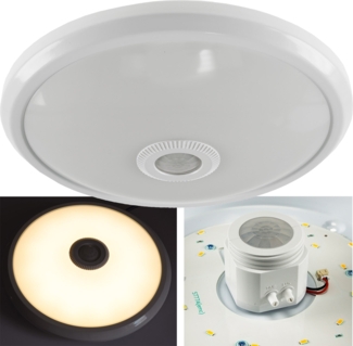 LED Deckenleuchte "TERCEIRA"12W, 800lm, 3000K, PIR-Bewegungsmelder