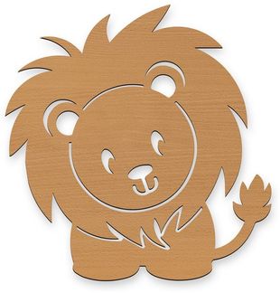 Namofactur LED Nachtlicht Süßer Löwe Nachtlicht Kinder Wandlampe Kinderzimmer I MDF Holz, LED fest integriert, Warmweiß