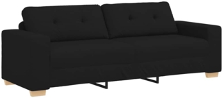 vidaXL 3-Sitzer-Sofa Schwarz 180 cm Stoff 4105090