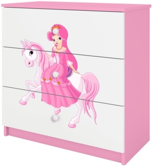Raumhirsch Furniture Kommode Kinderkommode mit Schubladen Prinzessin zu Pferd