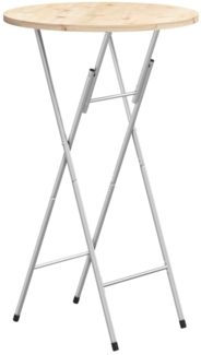 vidaXL Bartisch-Gestell Klappbar Silbern 45x53x108 cm Verzinkter Stahl 288464
