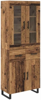 vidaXL Highboard mit Schubladen 2 pcs Altholz Holzwerkstoff 3415635