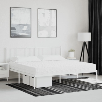 vidaXL Schaumstoffmatratze Weiß 200x200 cm Härtegrad H2 H3 356348