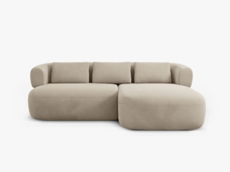 Micadoni 5-Sitzer Ecksofa Jenny Kleine Version Rechts Samt Salvador Beige