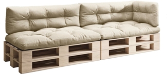 sunnypillow Palettenkissen 5er Set: 2x Sitzkissen + 2x Rückenkissen + 1x Seitenkissen, palettenmöbel palettencouch polsterauflage 120 x 80