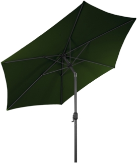 XXL Alu Sonnenschirm Ø 3 m Kurbelschirm Garten Balkon Terrasse knickbar grün
