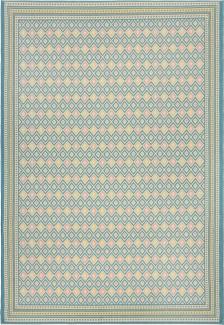 Kadima Design Outdoor-Teppich in Pastell, Geometrisch, pflegeleichter & rutschfester – "Ravenglass". 120x170 cm