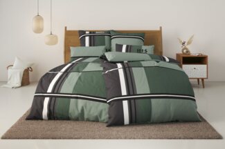 H.I.S Bettwäsche Cassia, Linon, 2 teilig, in sportlichem Karo Design,Bettwäsche aus Baumwolle,ab Gr. 135x200 cm