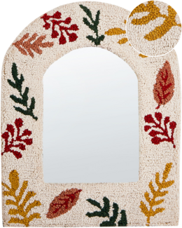 Wandspiegel KUTAISI 40 cm 50 cm Baumwolle Cremeweiß