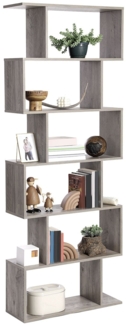 Vasagle 'LBC061M01' Bücherregal mit 6 Ebenen, greige, 24 x 70 x 190,5 cm