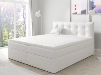 Beautysofa Boxspringbett Kontinentales mit Bettkasten TOPIQ (Bett für Schlafzimmer), 140, 160, 180 cm, mit 2x Bettkästen, Federkernmatratze