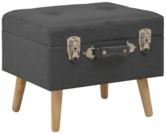 vidaXL Hocker mit Stauraum 40 cm Dunkelgrau Stoff 247520