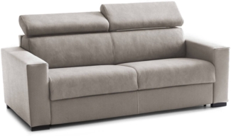 Dmora 2-Sitzer Schlafsofa Amalfi, drehbares Sofa zum Öffnen, verstellbare Kopfstützen und Standardarmlehnen, 100 % Made in Italy, 200 x 95 x 85 cm, TaubenGrau